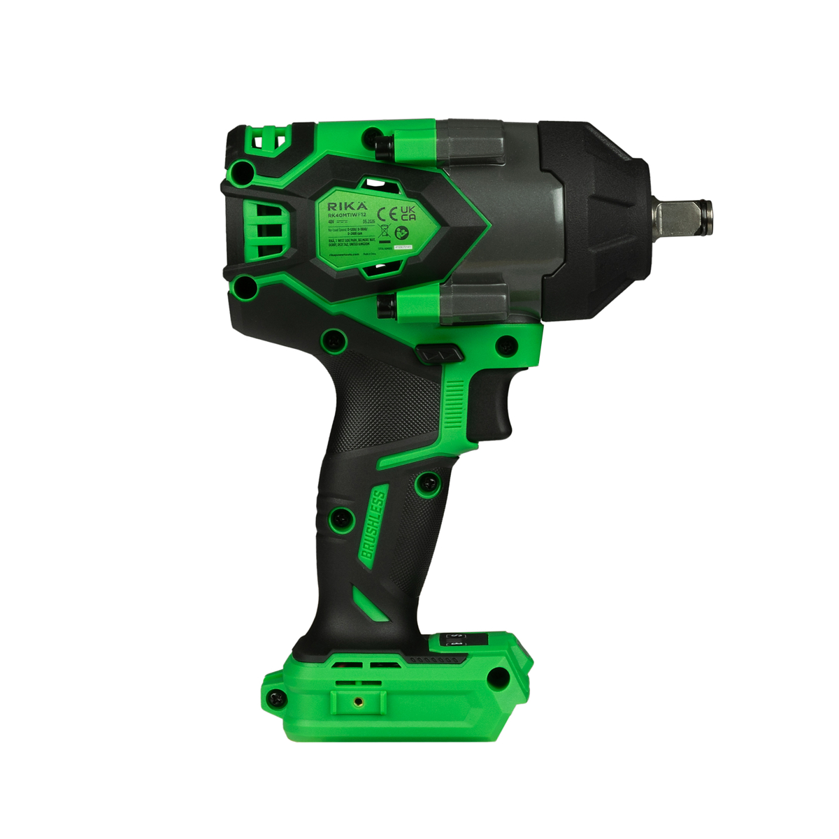 Rikä RK40 40V 1/2in Cordless Mid-Torque Impact Wrench | 1000Nm Nut-Busting Torque | Friction Ring | Brushless Motor | Body Only